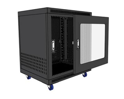9U 网络机柜（ 深度：500mm，黑色）