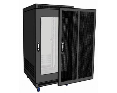 15U 网络机柜（ 深度：600mm，黑色）