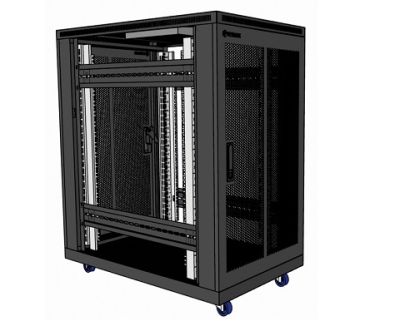 20U 网络机柜（ 深度：1000mm，黑色）