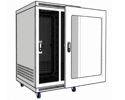 RACK CABINET 15U D600 WHITE