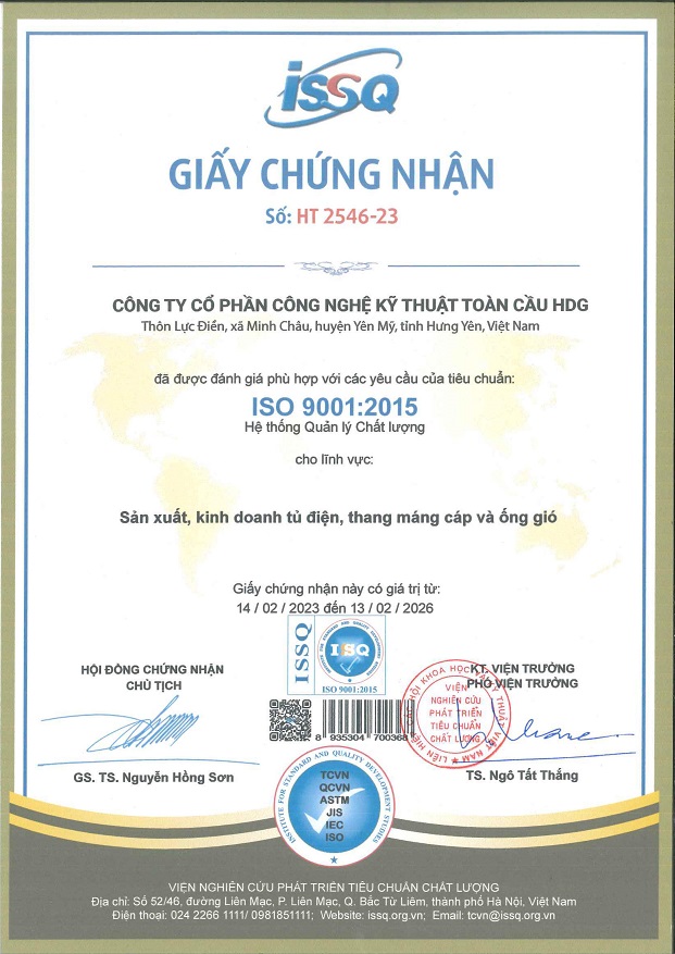 ISO 9001 - HT 2546-23- Cty HDG-1