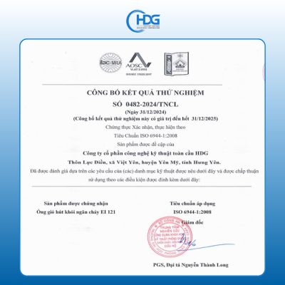 KẾT QUẢ THỬ NGHIỆM ỐNG GI&Oacute; CHỐNG CH&Aacute;Y EI