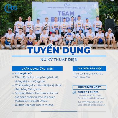 TUYỂN DỤNG NỮ KỸ THUẬT ĐIỆN